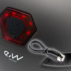 Šalmas Paspirtukui Sport su LED apšvietimu ir skydeliu